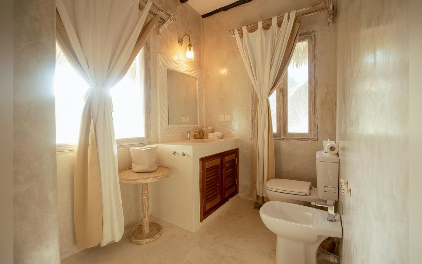 Uno dei cinque bagni della villa